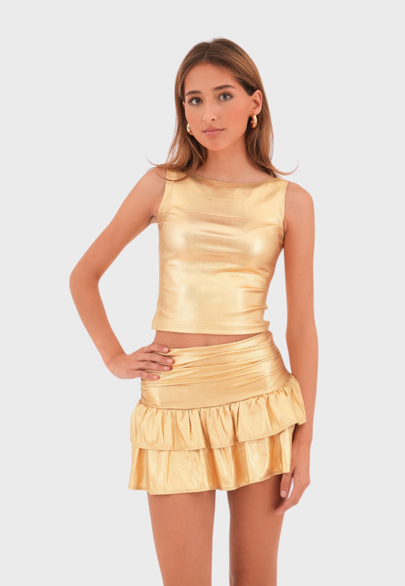 "Glitz" skirt gold