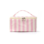 "Striped" make-up organiser light pink