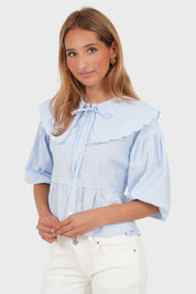 "Josefine" Bluse hellblau