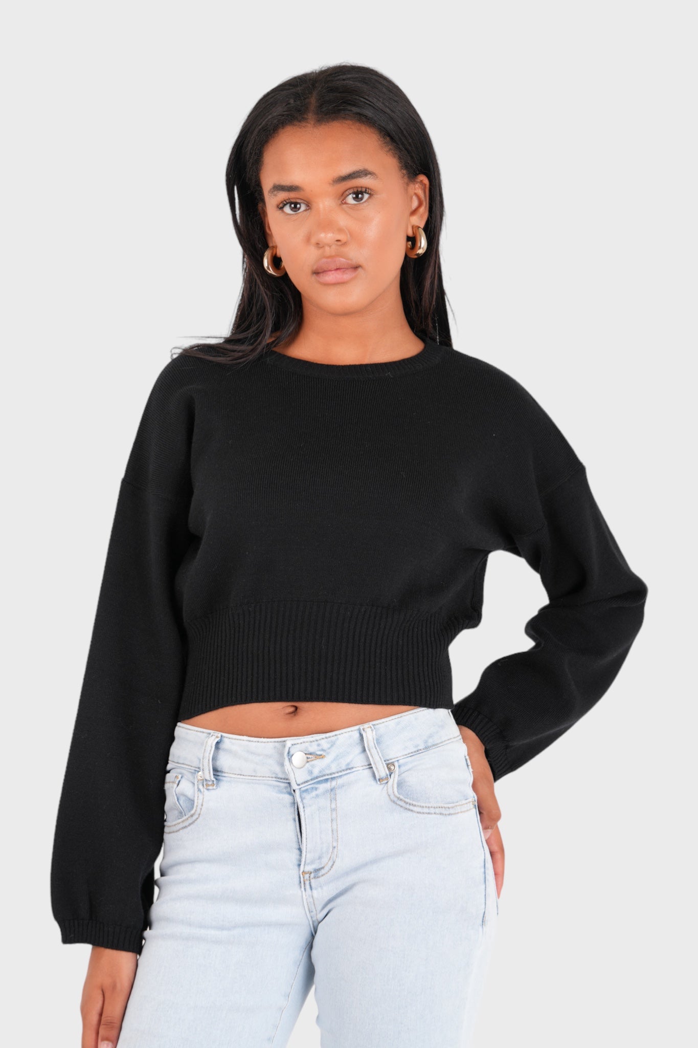 "Soft glow" sweater black