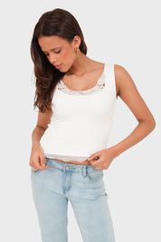 "Anna" top white