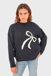 "Bow" sweater navy