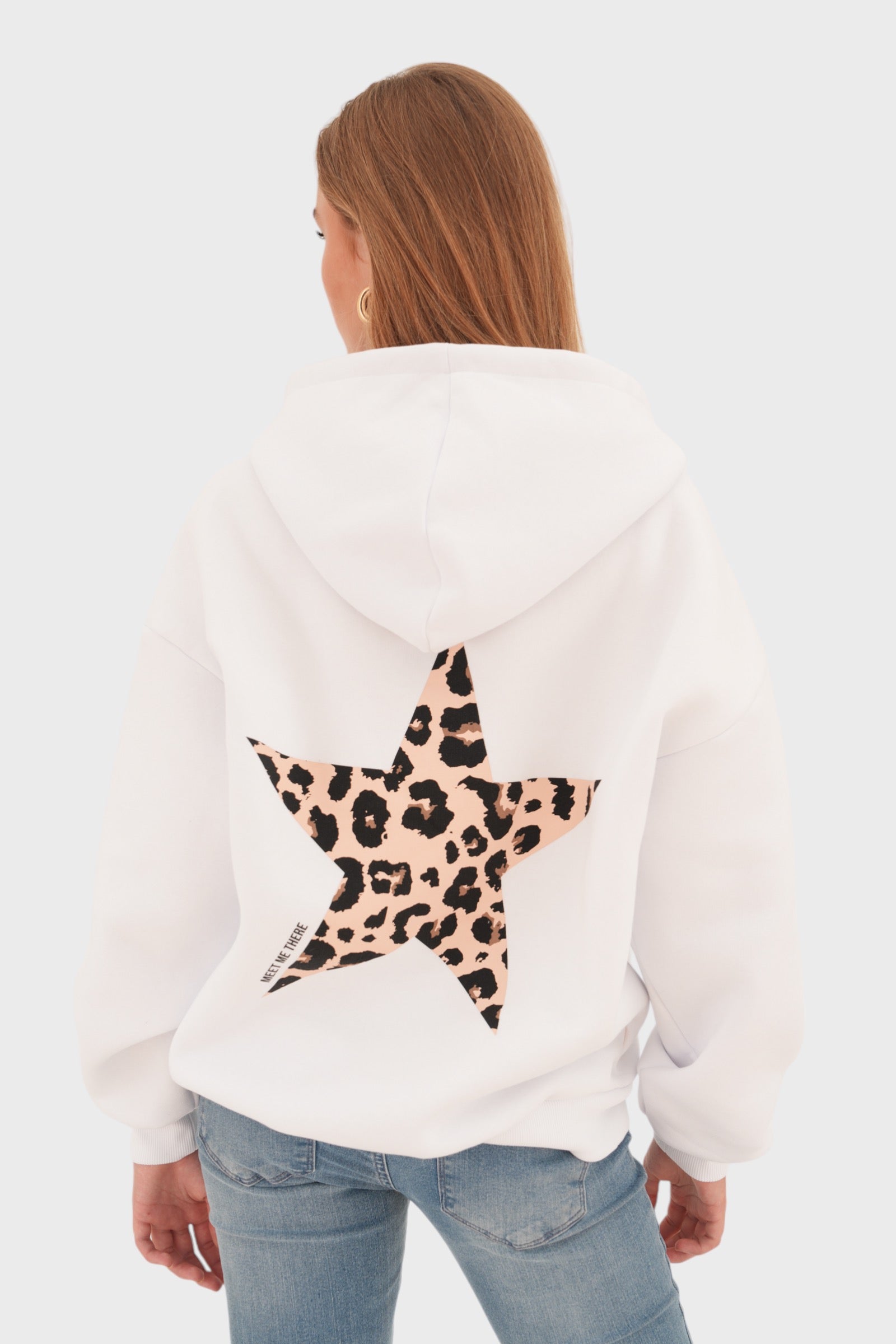 "Panther star" hoodie white