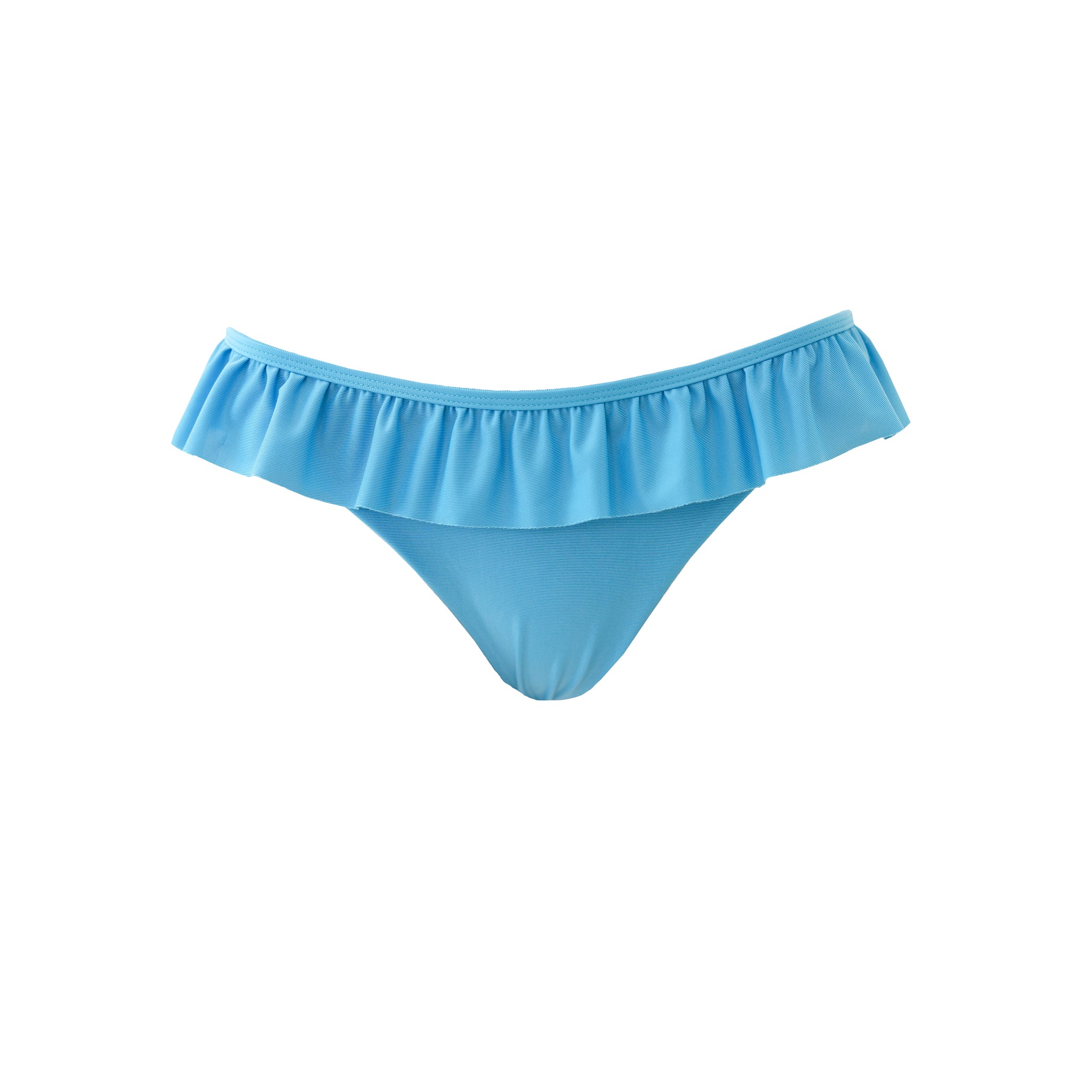 "Ruffle" bikiniunderdel blå
