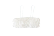 "Ruffle" bikini top white