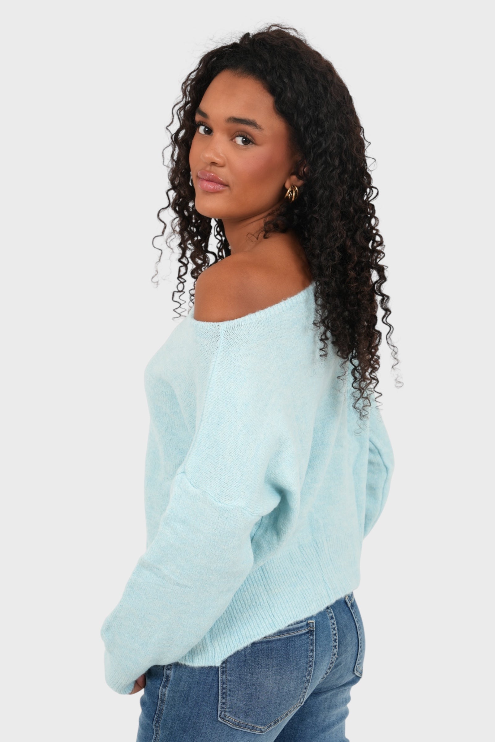 "Cozy" sweater sky blue