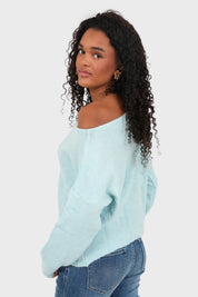"Cozy" sweater sky blue