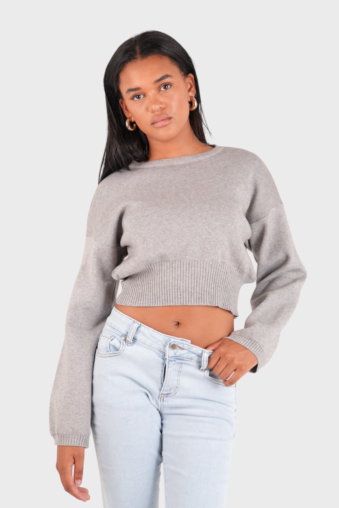 "Soft glow" sweater grey