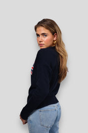 "UK flag" sweater navy