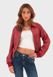 "Leather" jacket red