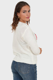 "Flag" sweater white