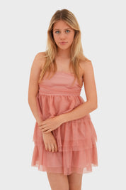 "Flowy" dress pink