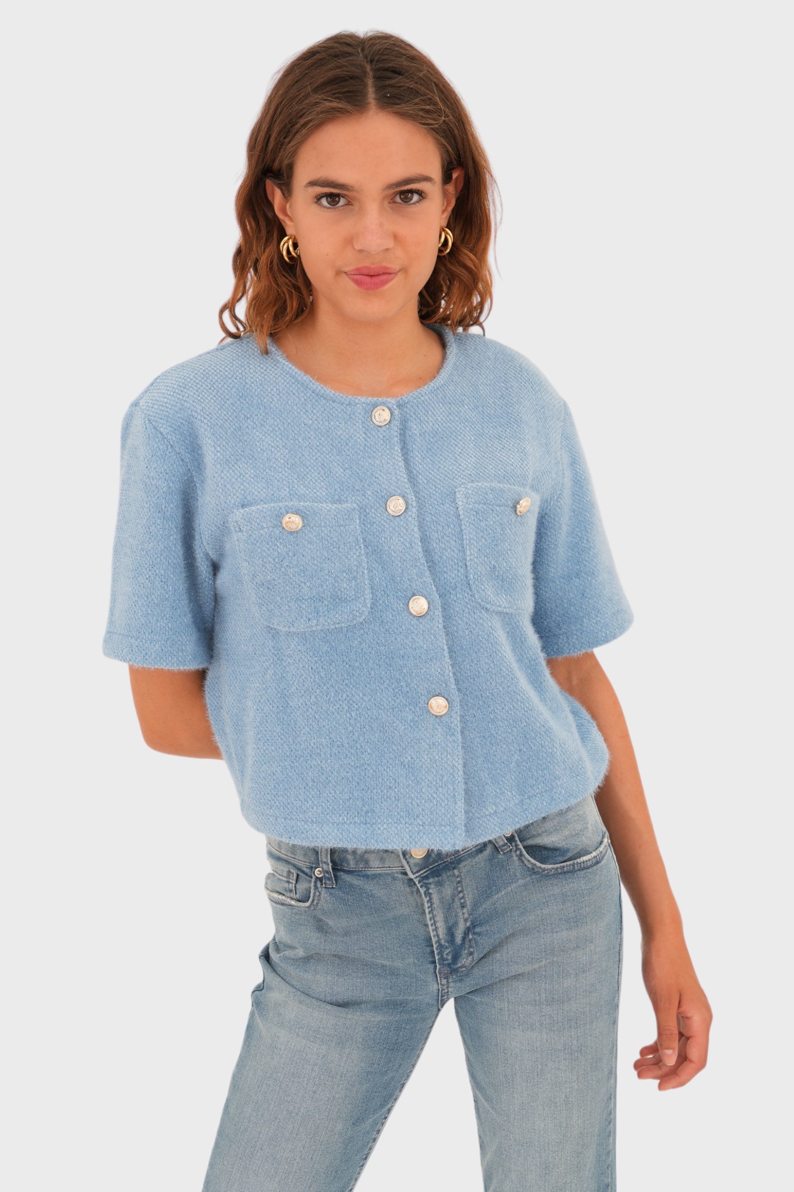 "Penelope" top blue