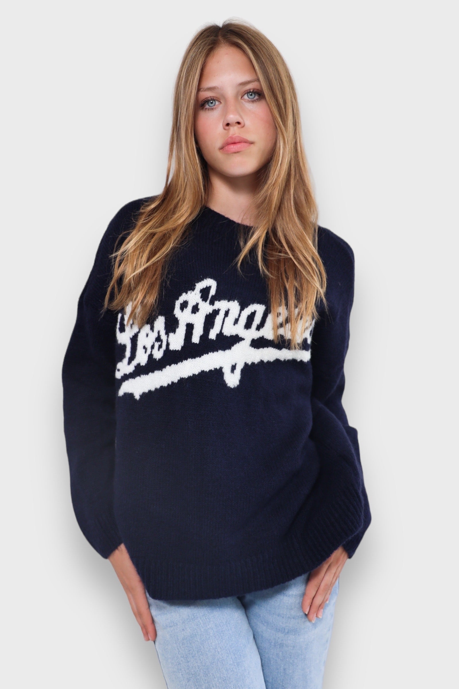 "LA" sweater navy 