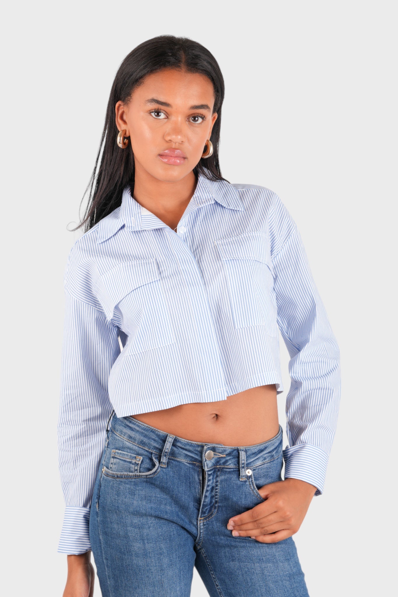 "Stockholm" blouse striped blue