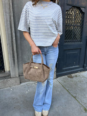 “Rae” striped t-shirt grey