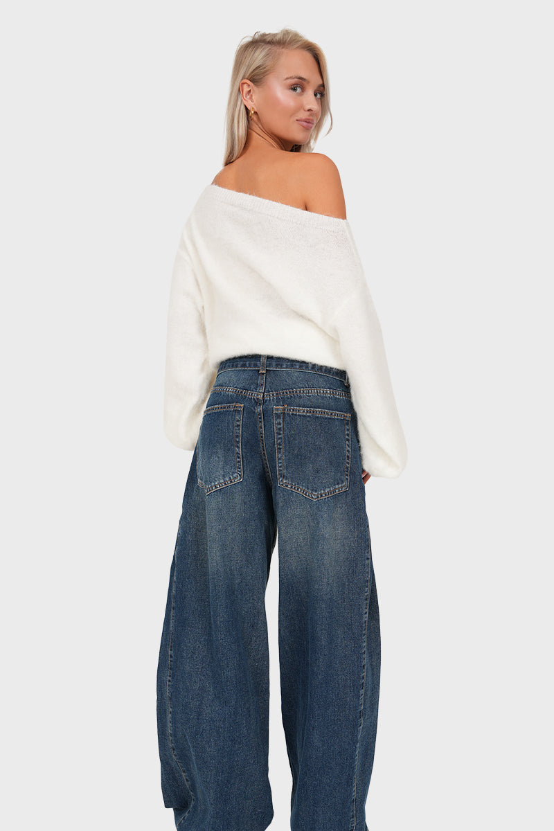 "Livia” wide leg jeans blue