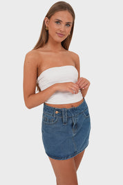 "Izzy" denimskjørt blå