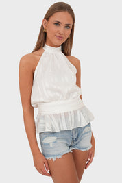 "Lina" top white