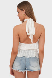"Lina" top white