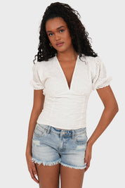 "Loua" top white