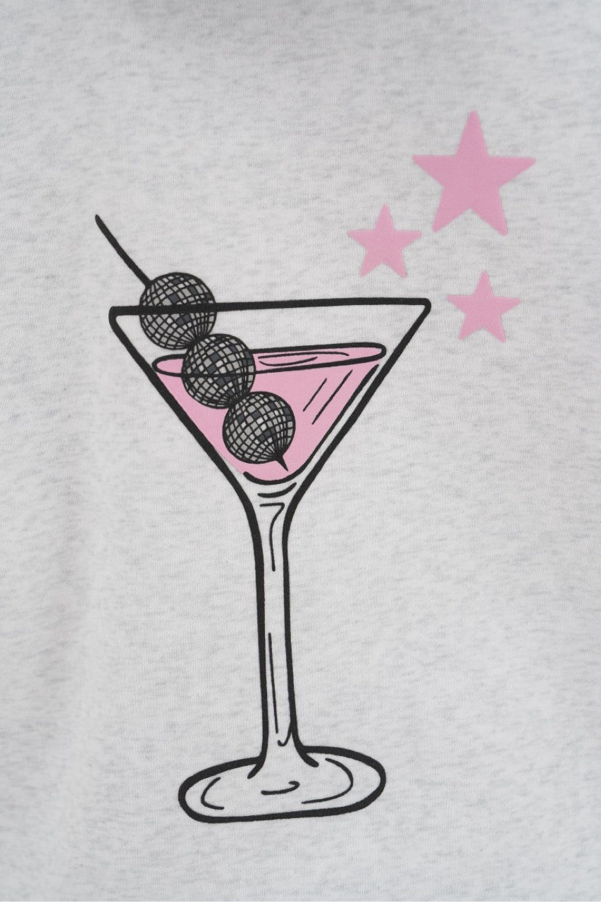 "Cocktail" hoodie grey