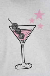 "Cocktail" hoodie grey