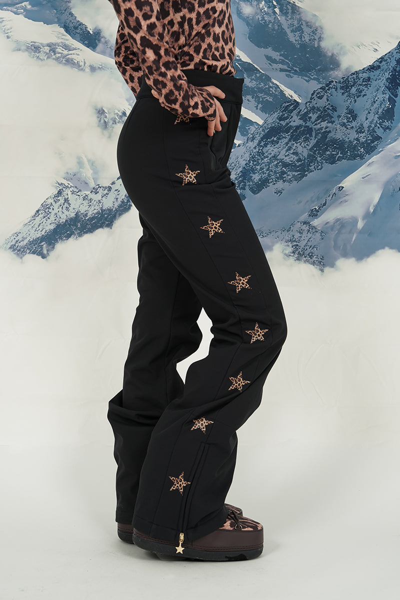 "Starry" ski pants leopard