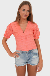 "Loua" top coral
