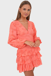 "Lacey" dress coral