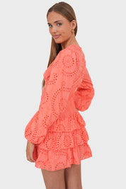 "Lacey" dress coral