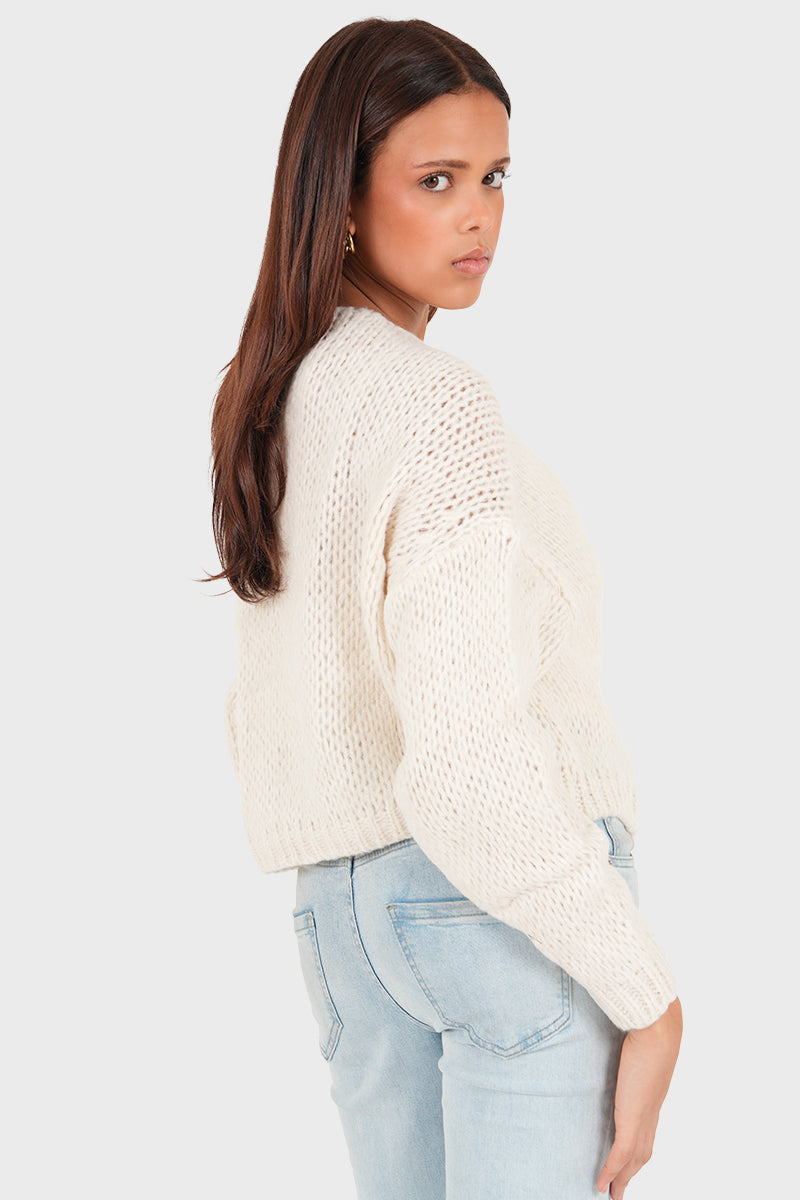 "Keep me warm" cardigan petite beige