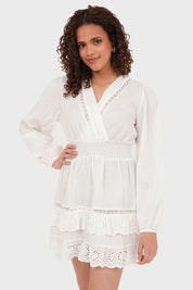 "Mira" dress white