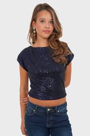 "Radiant" top navy