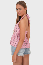 "Dotty" top pink
