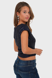 "Radiant" top navy