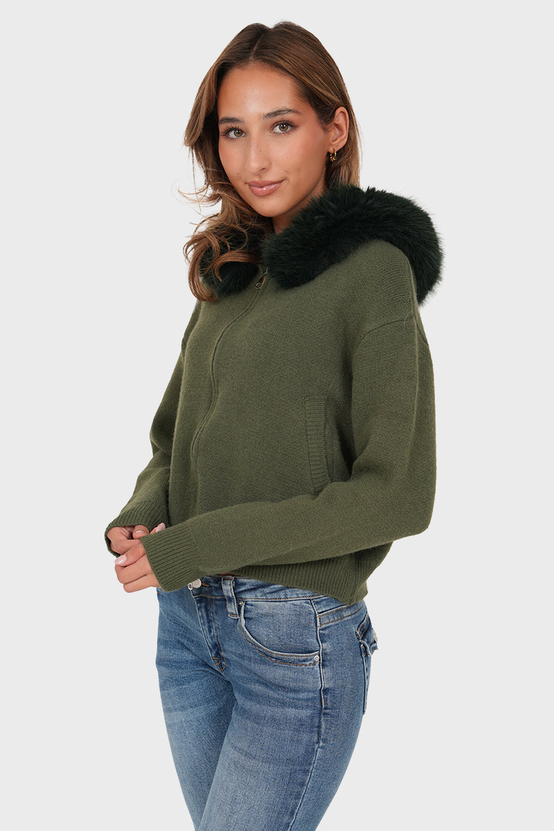 "Frida” cardigan khaki