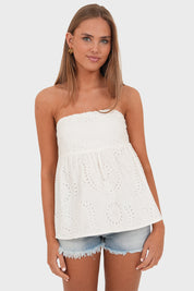 "Kate" top white