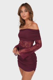 “Estelle” dress bordeaux