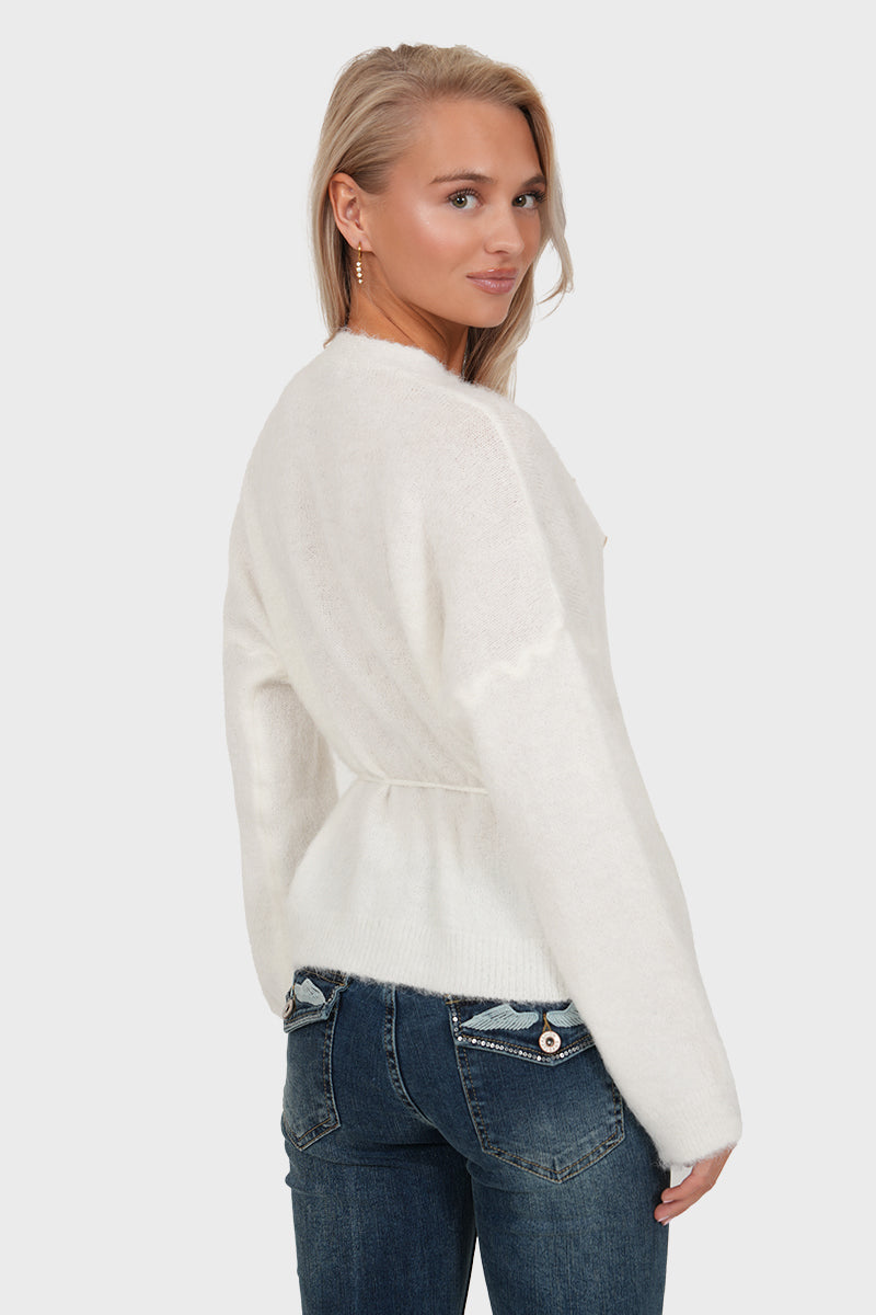 "Blaire” cardigan white