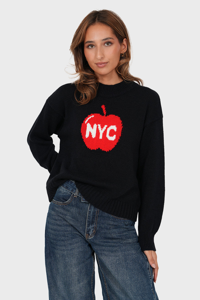 "NYC” sweater navy