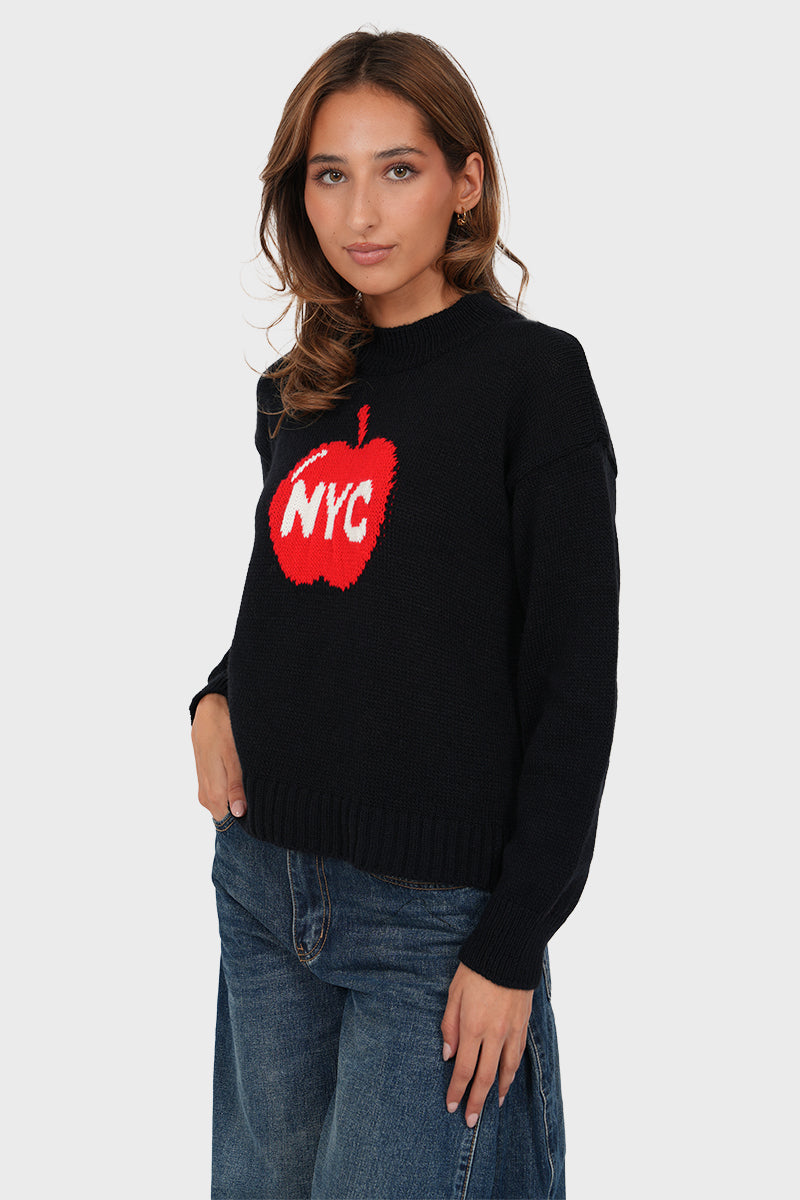 "NYC” sweater navy