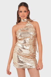 "Flare" dress rose gold (PRE ORDER)