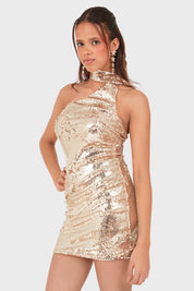 "Flare" dress rose gold (PRE ORDER)