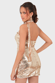 "Flare" dress rose gold (PRE ORDER)