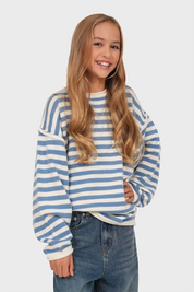 "Cecile" sweater striped blue