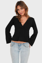 "Valerie" top black