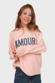 "Amour” sweater pink