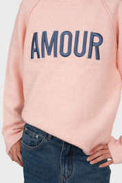 "Amour” sweater pink