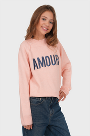 "Amour” sweater pink